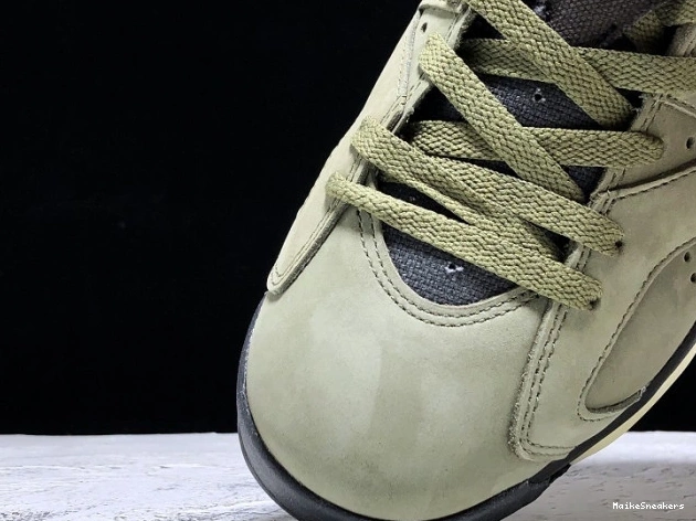MaikeSneakers CN1084-200 Air Medium Travis x Jordan 6 Olive Scott 0728
